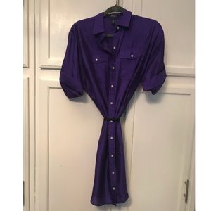 Beautiful Lauren Ralph Lauren grape shirt dress